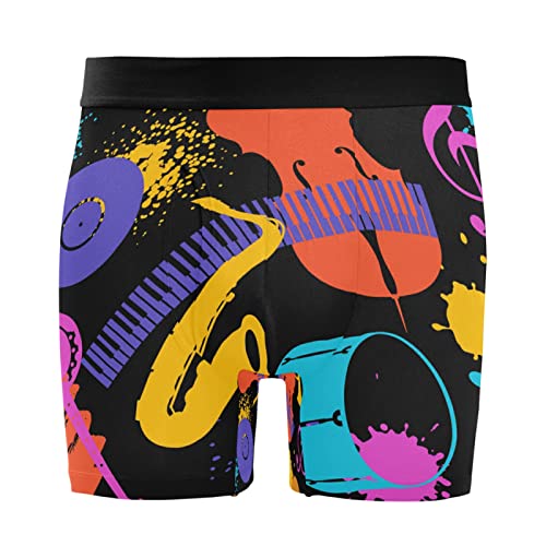 Bóxer para hombre pack de 2 calzoncillos de música negro elásticos y ultrasuaves Vnurnrn