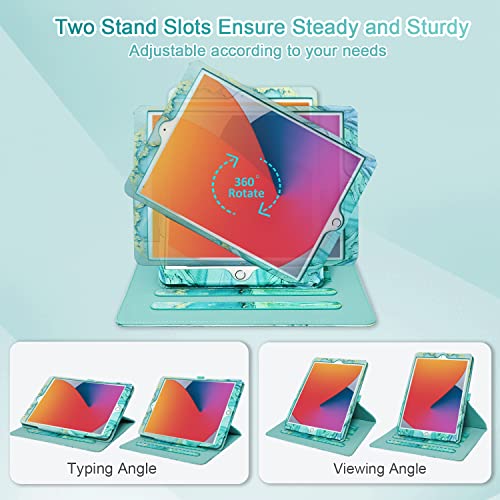 ZoneFoker Case for iPad 9th/ 8th/ 7th Generation, iPad 10.2 inch Case 2021/2020/ 2019, 360 Degree Rotating Stand - Image 3
