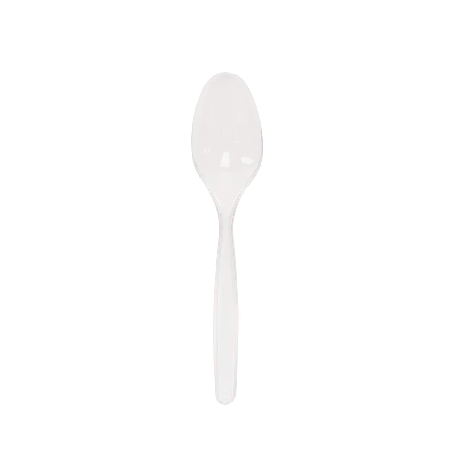 Party Essentials Heavy Duty Hard Plastic Disposable Teaspoons, 5.75”, Black (Case of 1,000)