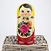 Heka Naturals Semyonov Yellow Nesting Dolls | All Natural Wooden Matryoshka Doll Set of 7 (7 Inch) - Traditional Babushka Home Decor, Wooden Stacking Dolls, Vintage Handmade Shape