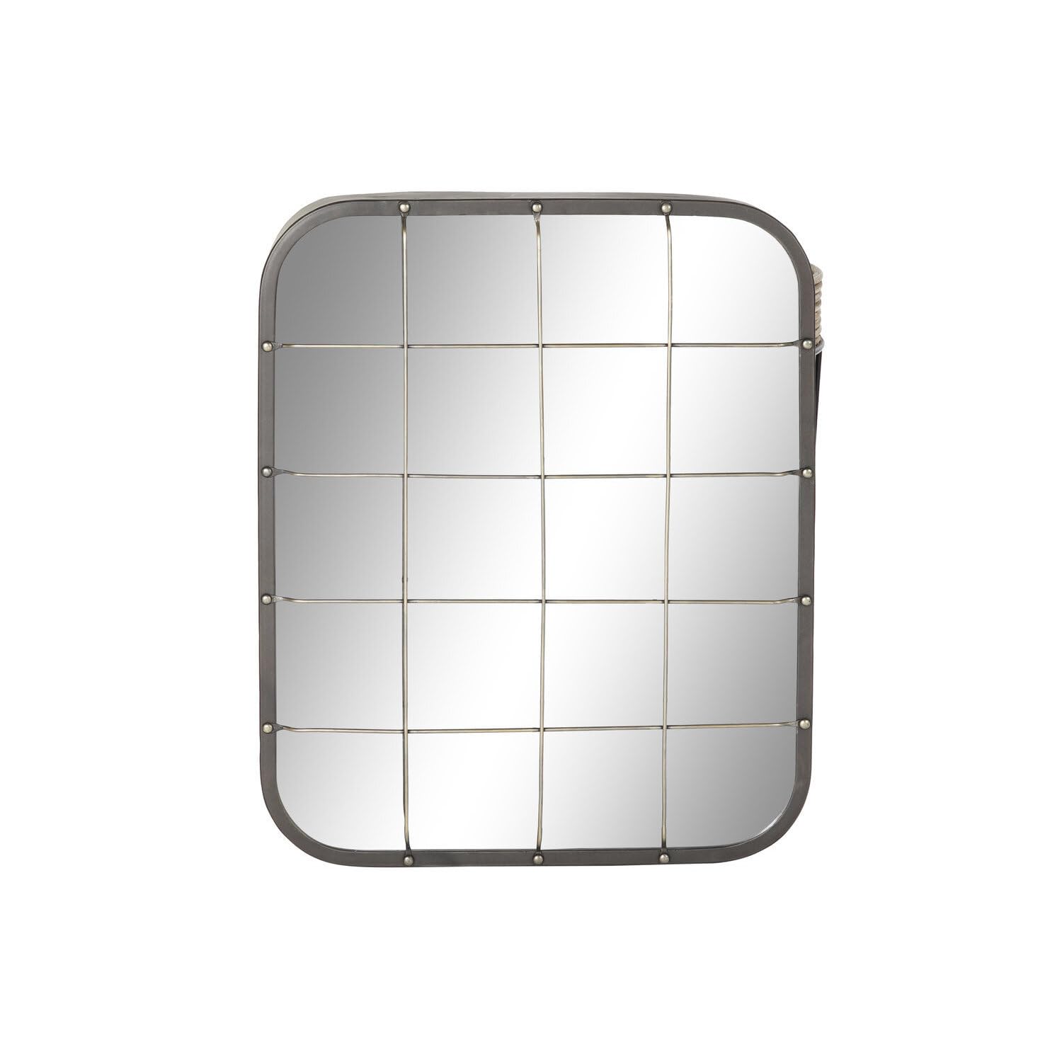 Espejo metal negro 45,5x7,5x55 cm pour une decoration murale industrielle