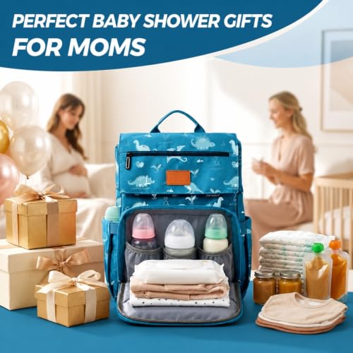 Image of Winnies Diaper Bag with Changing Station & Foldable Bassinet Diaper Backpack for Mom Travel Waterproof with Insulated Bottle Pockets Newborn Baby Bag for Hospital Bag for Delivery Women