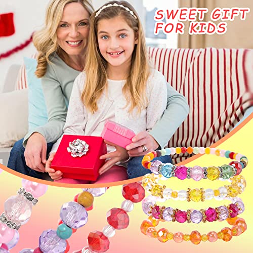 Pinksheep Beads Bracelets For Kids, Girls Friendship Charm Bracelet, Crystal Beads, 10 Pc, Party Favor #TOP4
