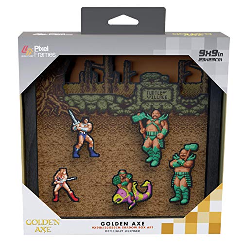 Pixel Frames Golden Axe 9x9 inches (Big) Shadow Box Art