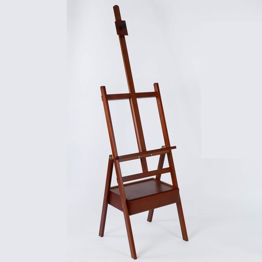 WDSOPK Easel Retractable Student Beginner Drawer Multifunction Multi-function Easel Painting Exhibitions Applicable Occasion Beech(Brown)