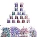 URAQT 16 Colores Purpurinas Polvo, Chunky Glitter Flakes Paillette Brillante Decoración para...