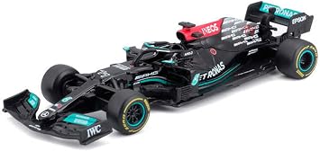 Bburago B18-38058B 143 F1 Mercedes AMG W12 E-Performance with Helmet BOTTAS, Assorted Designs and Colours