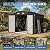 8x10 FT Outdoor Storage Shed, Metal Garden Shed with Lockable Door & Breathable Vent, Waterproof Outside Tool Shed for Patio, Backyard(Black