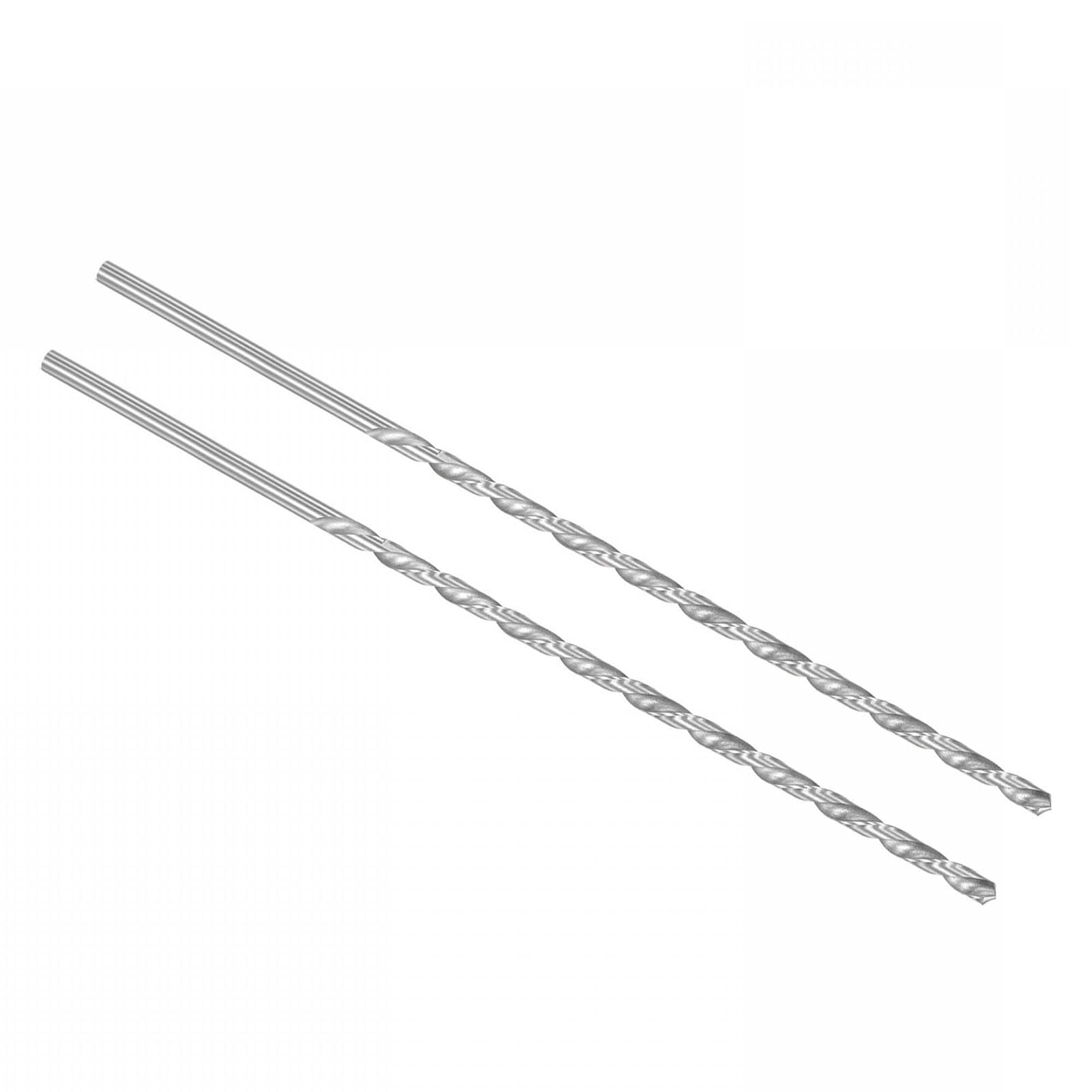 ROWORKX 2Pcs 7mm x 300mm Extra Long HSS Twist Drill Bits - Straight Shank Spiral Drill Bits for Wood, Metal, Aluminium, Plastic
