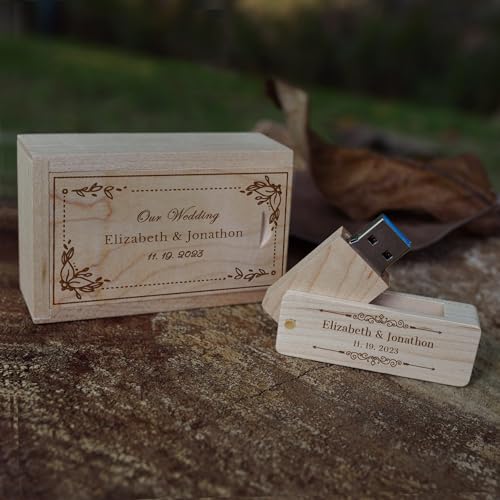 Clé USB flash drive 3.0 de 32 Go haut de gamme en bois véritable - 7