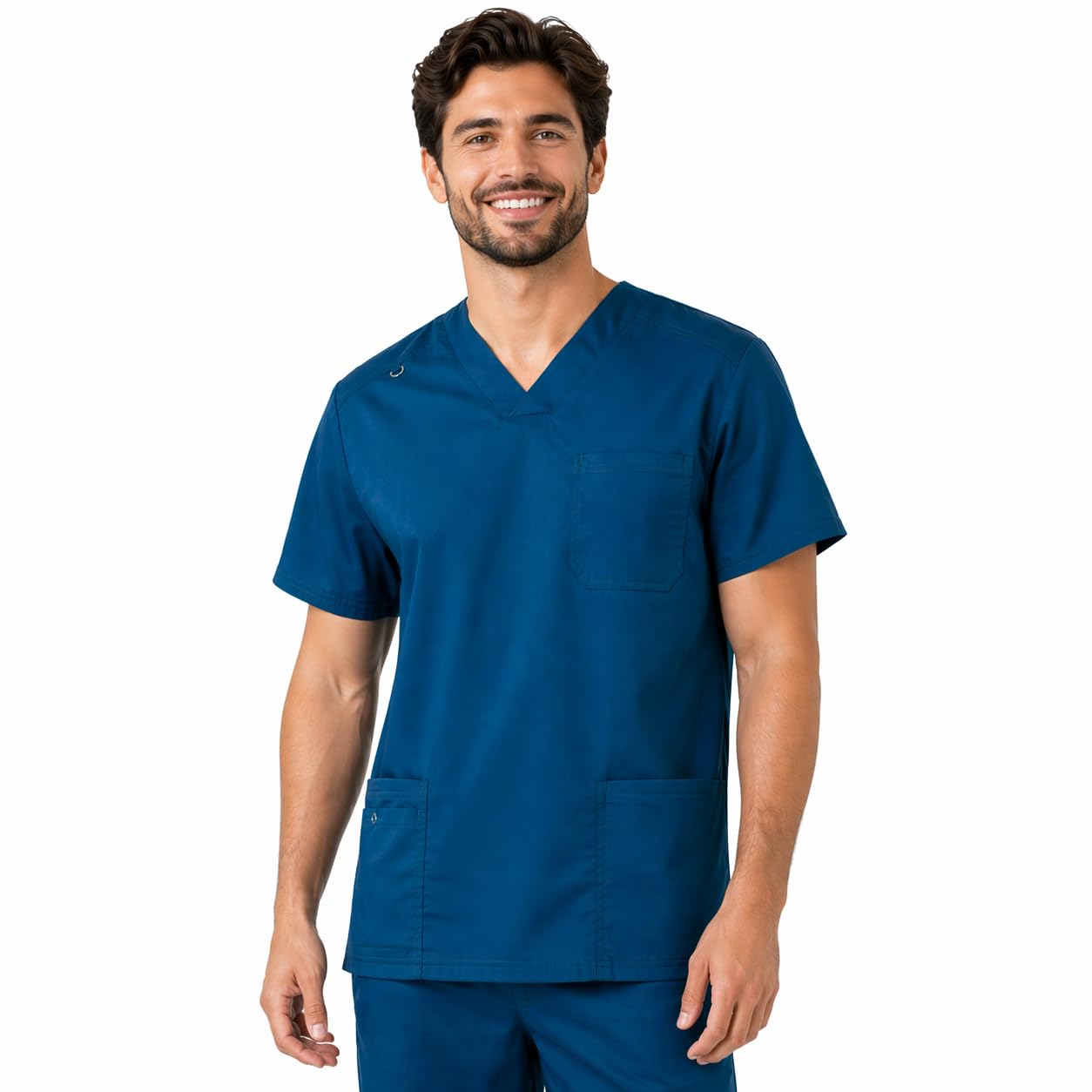 B-well Marco Casacca Sanitaria Uomo Medico Divisa a Maniche Corte Con Scollo a V
