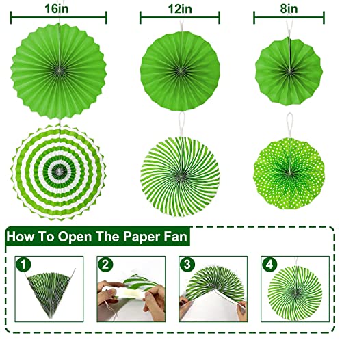 TURNMEON 42 Pack St. Patrick's Day Party Decorations Green Paper Fans Hanging Ceiling Foil Swirls Lucky Shamrocks Leprechaun Cutout St.Patrick's Day Decorations Indoor Home Irish Party Supplies by TURNMEON - Image 5