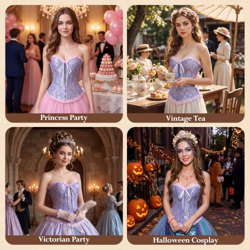 Image of frawirshau Women's Overbust Costume Corset Renaissance Victorian