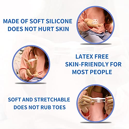 Zinyakon Two Hole Gel Small Toe Separator, 12 Pcs Little Toe Spacer For Overlapping Toe, Calluses, Blister, Relieve Foot Pain, Pinky Toe Corrector For Little Toe Bunion Pain #TOP2