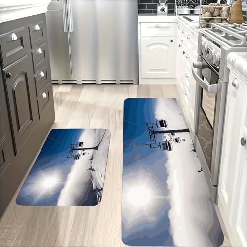 Tapete de cocina lavable en franela ultra suave, alfombrilla absorbente y transpirable 6
