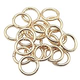 JWBIZ 20pcs Trigger Spring O Rings Round Carabiner Clip Snap for Keyrings Buckle, Bags,Purses (Gold,