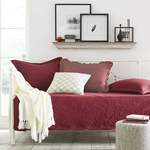 Stone Cottage Trellis Collection 5-Piece Daybed Set, Scarlet