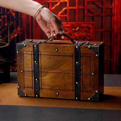Maleta decorativa de madera para guardar joyas y eliminar el desorden 5