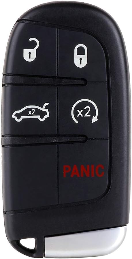 SELEAD Flip Key Fob 5 Buttons Keyless Entry Remote fit for 2011-2016 for Chrysler 300 for Dodge for Charger for Jeep for Grand for Cherokee Antitheft Keyless Entry Systems M3N32337100 1pc US Stock