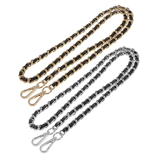 Zuzer Taschenkette,2pcs Kette Trageriemen Gold Silber 120cm Kettenriemen...