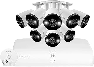 Lorex Fusion Security Camera System with 2TB NVR - 8 Channel PoE Wired Home Security System with 8 IP 4K Metal Cameras - Smart Home Devices, Motion Detection, Active Deterrence, Two-Way Audio, Color Night Vision, Weatherproof Outdoor Surveillance