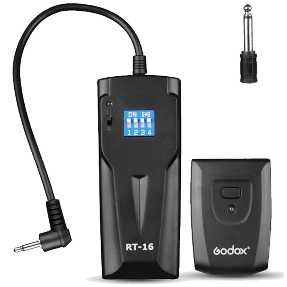 GODOX RT-16 Wireless Flash Trigger Set for Monolight Studio Strobe Flash, Basic Universal 433MHz 16 Channels 1 Transmitter 1 Receiver, Compatible with Canon Nikon Sony Fujifilm Olympus Pentax Camera