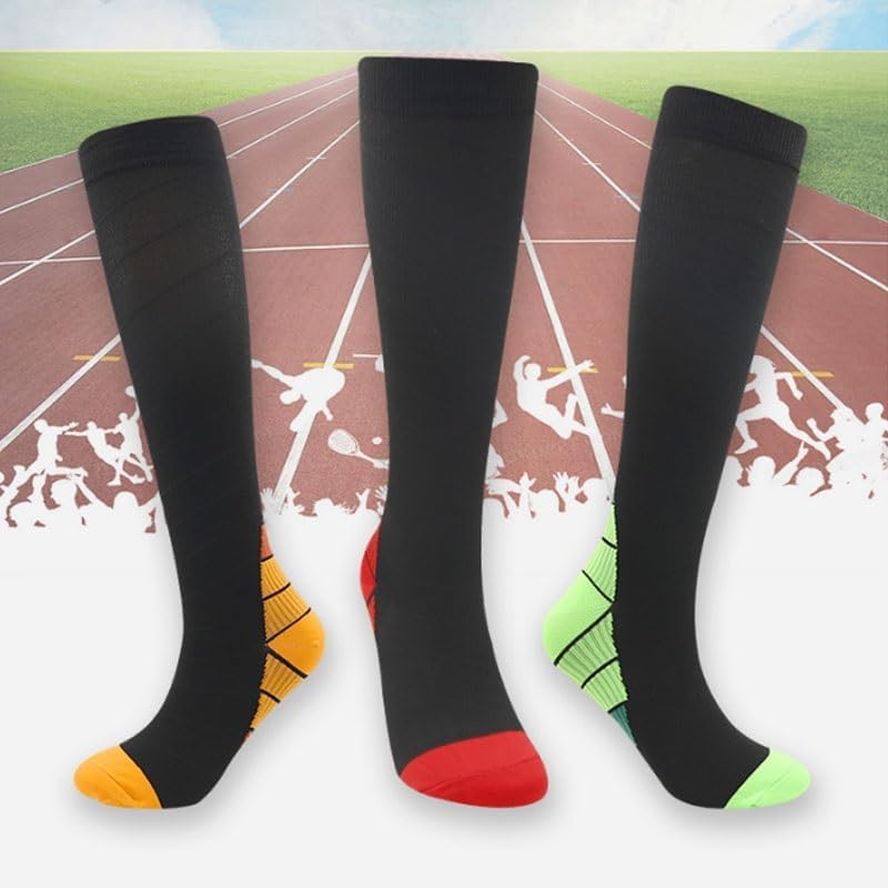 Pressure Socks Men's Women's Cycling Sports Long Tube Compression for Circulation, Athletic Recovery & Travel