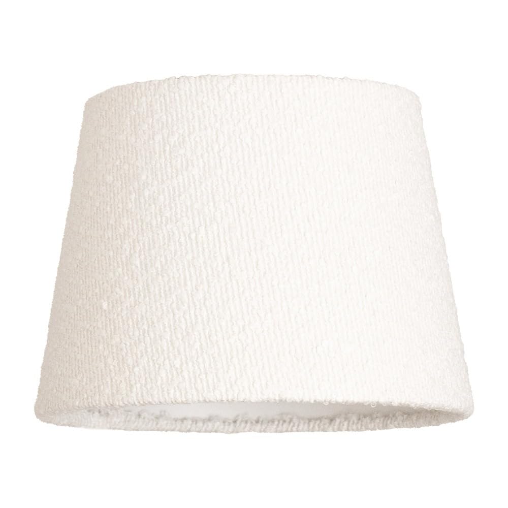 ValueLights | Rory Cream Boucle Fabric Taper Easy Fit Ceiling Table Floor Lamp Shade with Bulb | Floor Lamps, Home Décor & Improvement Essential | Light Bulb Included | 220mm Shade Width