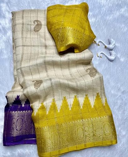 Generic yellow mysore silk saree – image 2