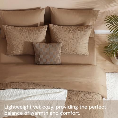 Image of Geniospin Full Size Comforter Sets - 7 Pieces Brown Bed in a Bag Full Bedding Sets, Tufted Bed Set with Comforter, Sheets, Pillowcases & Shams for All Season
