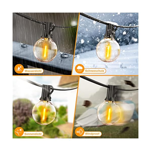 LED Lichterkette Außen Strom – Bild 4