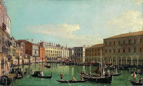 Impression Toile Le Grand Canal Venise de Canaletto 60x90cm