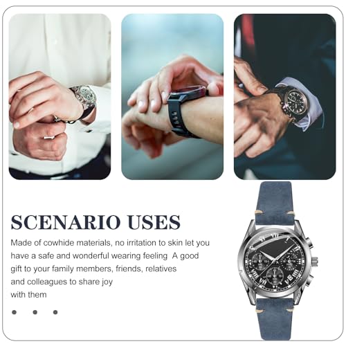 Correa de reloj azul de piel para hombre perfecta para el día a día 4