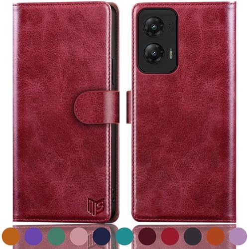 Housse Moto G Stylus 5G 2024 rouge idéale pour voyager léger sans portefeuille