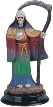 5 Inch Rainbow Santa Muerte Saint Death Grim Reaper Statue Figurine
