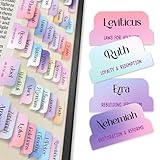 Only Zest 90 Christian Bible Tabs for Women, Teens & Kids - Assorted Colors - Large Print Laminated Labels - Bible Index Tabs for Church, Bible Study - Rainbow