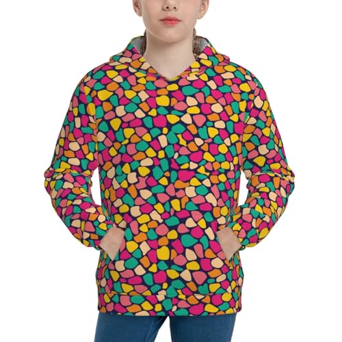 Mosaic Ornament Kid Hoodies Boys Sweatshirts Girls Pullover with Pocket