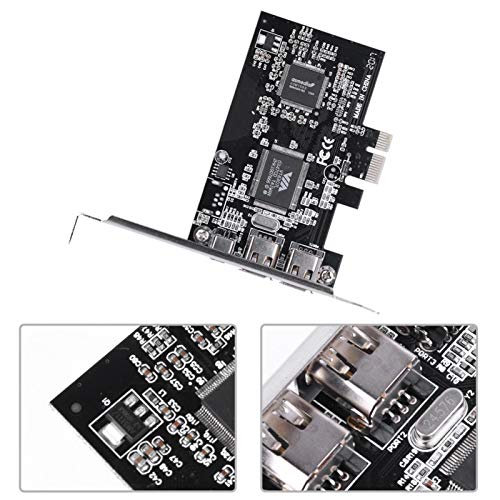 Pci E Firewire Expansion Card, Pci E To 1394 Video Capture Card Pci Express To External Ieee 1394 Adapter Controller, Plug And Play, Firewire Card For Win7/8/10/Mac Os #TOP1