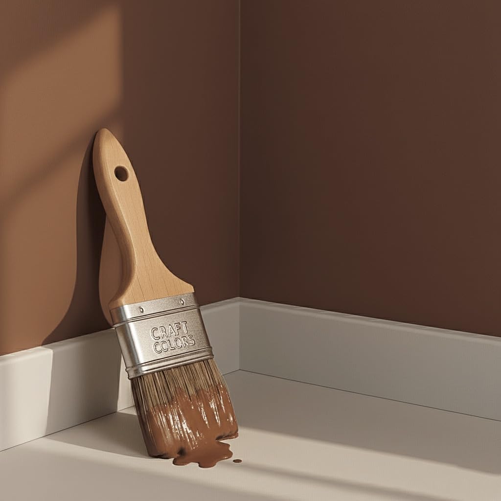 Craft Colors® 5L hochwertige Wandfarbe edelmatt, Kreidefarbe made in Germany, DESIGN Collection No. 835 Cappucino Braun