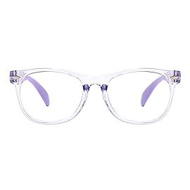 FANNYGO 1 Pack kids Blue Light Blocking Glasses For Girls And Boys Computer Blue Light Blocking Glasses For Age 3-11 (Light purple)