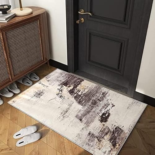 Jurlea Area Rug Soft Abstract Gray Rug Faux Wool Anti Slip Carpet For Living Room Bedroom Medium Pile Home Decor Floor Mat (Grey Beige/Light Yellow, 3'11" X 5'3") #TOP5