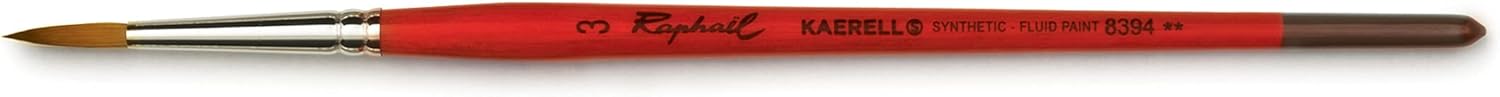 Raphael Kaerell Short Handle Watercolor Brush, Round, 10, Natural