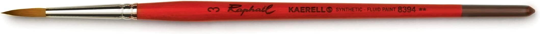 Raphael Kaerell Short Handle Watercolor Brush, Round, 3, Natural