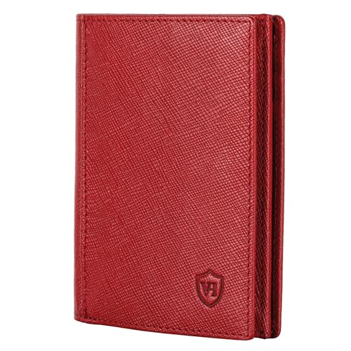 VON HEESEN® Leder Geldbörse Herren mit Münzfach & RFID Schutz I Echtleder Geldbeutel für Männer & Damen I Portemonnaie Brieftasche Wallet Portmonee