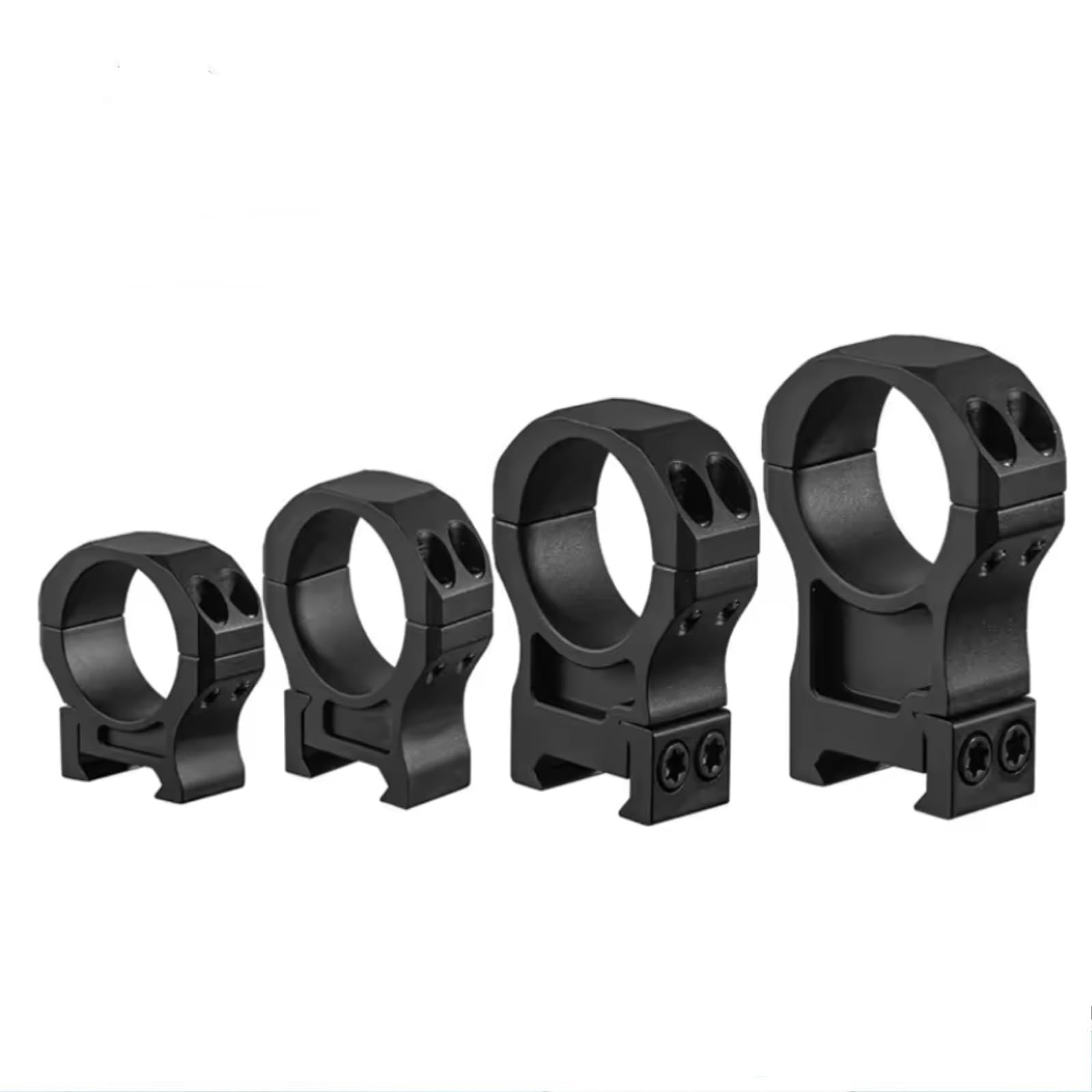 Anillos de Montaje de Tipo Delgado/Alto de 30 mm - 4 Alturas (45/48/54/60 mm) - Soporte de Montaje en riel P.icatinny de para mira telescópica, Linterna, láser y telescopio