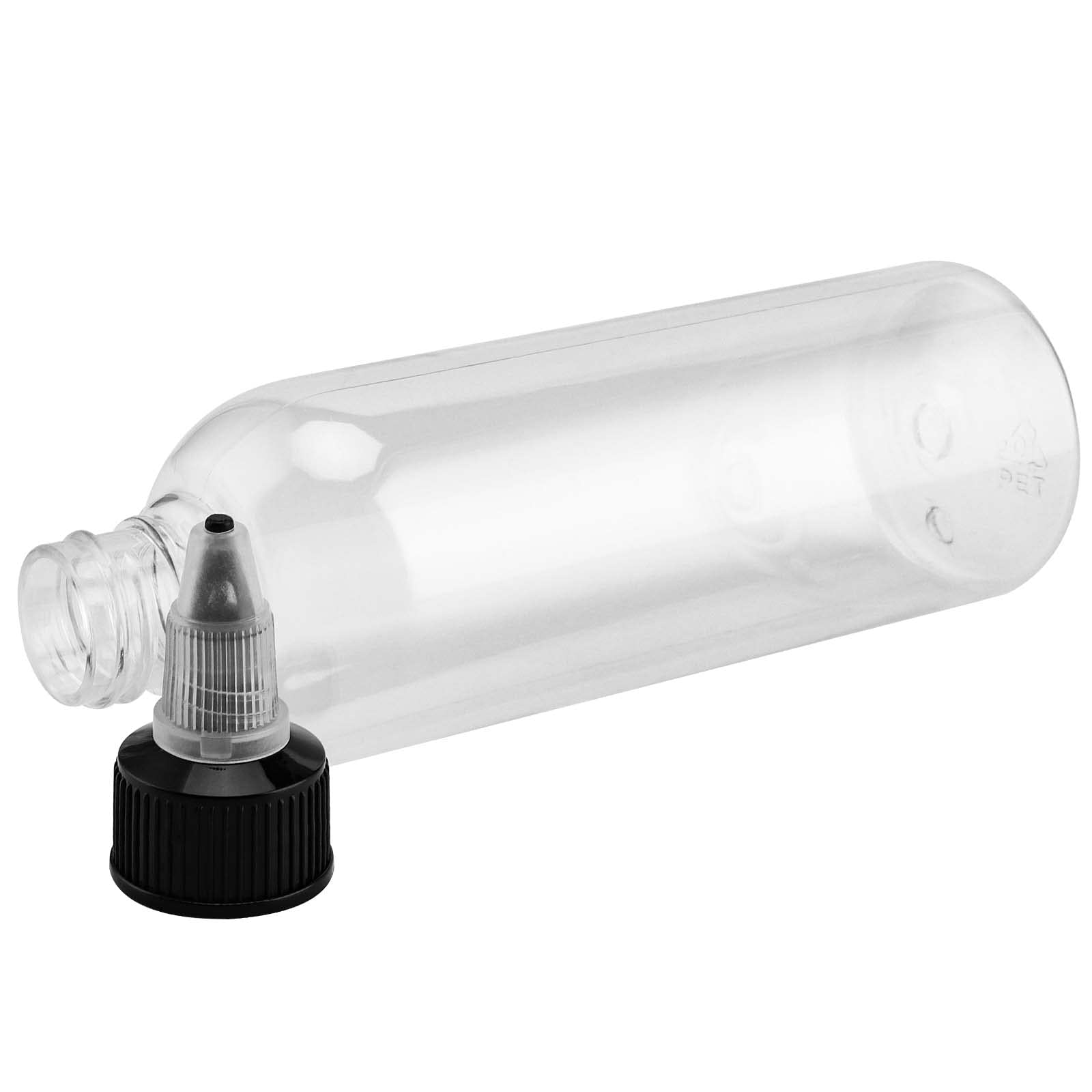 JAPCHET Lot de 50 flacons presseurs vides en plastique de 150 ml avec bouchon à visser, flacons souples transparents pour condiments pour huile, ketchup, moutarde, sauces, vinaigrette, art, travaux