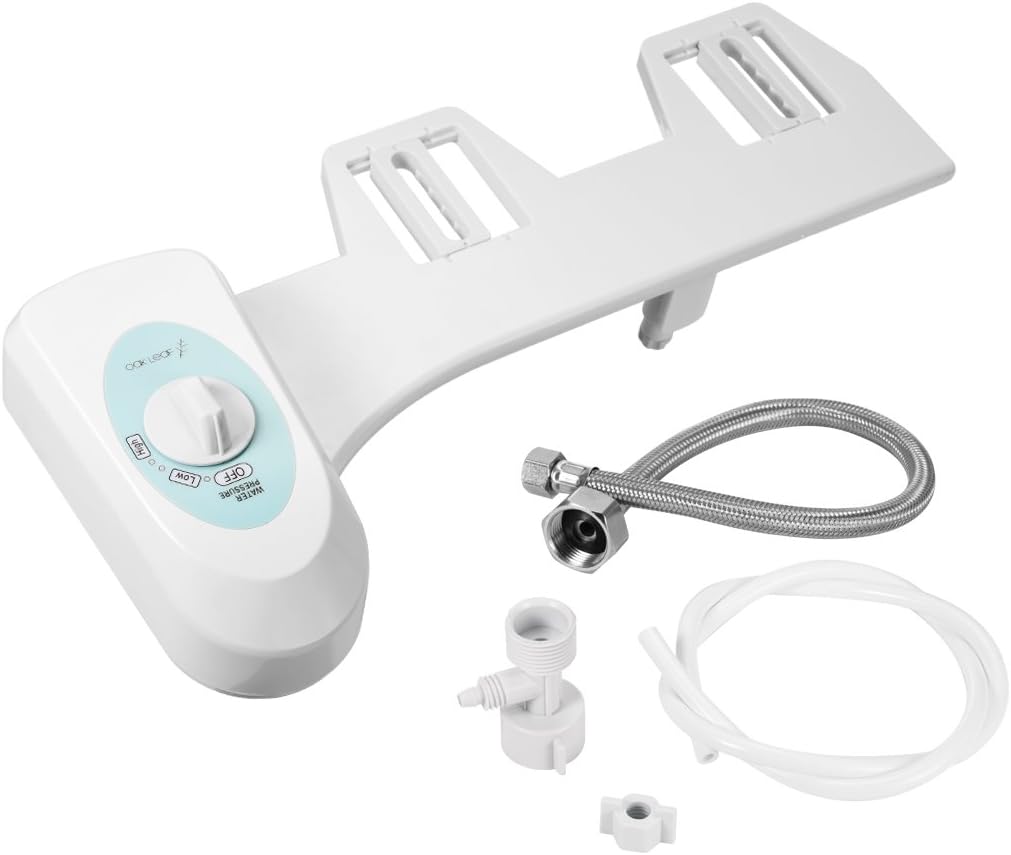 Oak Leaf Bidet Toilet Attachment,Fresh Water Spray Non-electric Mechanical Bidet Toilet Seat Attachment