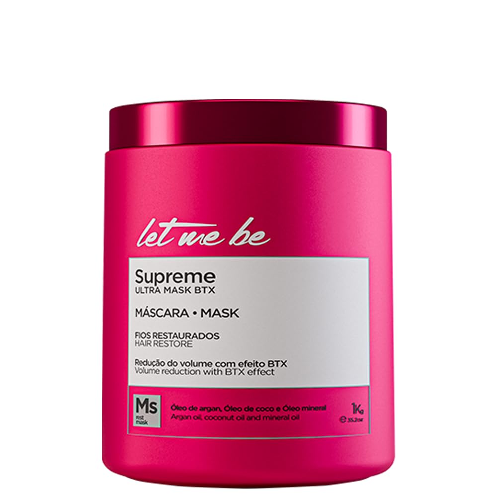 Let Me Be Supreme Ultra Mask BTX Hair Restore - 1Kg / 35.2 oz | Deep Conditioning, Frizz Control & Hydration for All Hair Types, Ideal for
