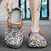 Men Slip On Garden Clogs Shoes: Summer Beach Sandals - Non Slip Outdoor Classic Slippers Orange 41