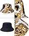 fohemr Mens Luxury Outfit Set Black Gold Shirts And Shorts 2 Piece Tracksuit Set Baroque Button Down Chain Print Suit with Bucket Hats Large